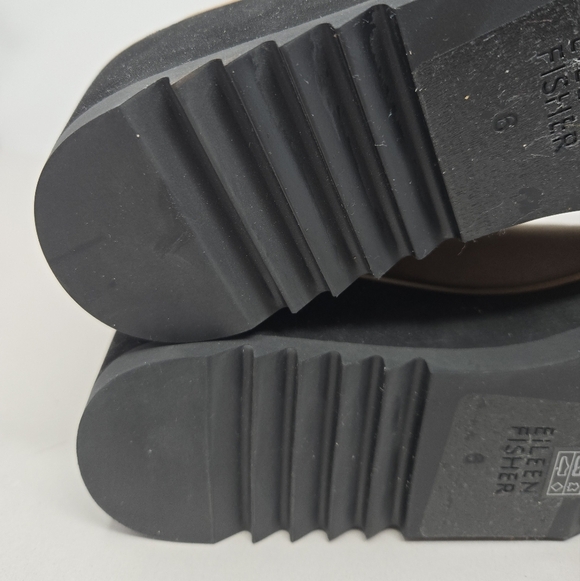 Eileen Fisher Womens Wedge Booties Sz 6M Beige Nubuck Pull On Stretch Ankle - Picture 6 of 10